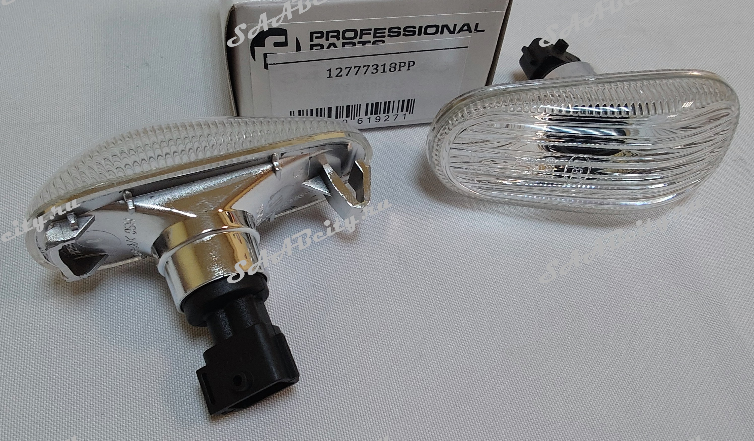 Повторитель поворотов в крыло (белый) SAAB 9-5 2006-2010г.в. ; SAAB 9-3 SS (Pro Parts) *лампа 12795074 приобретается отдельно