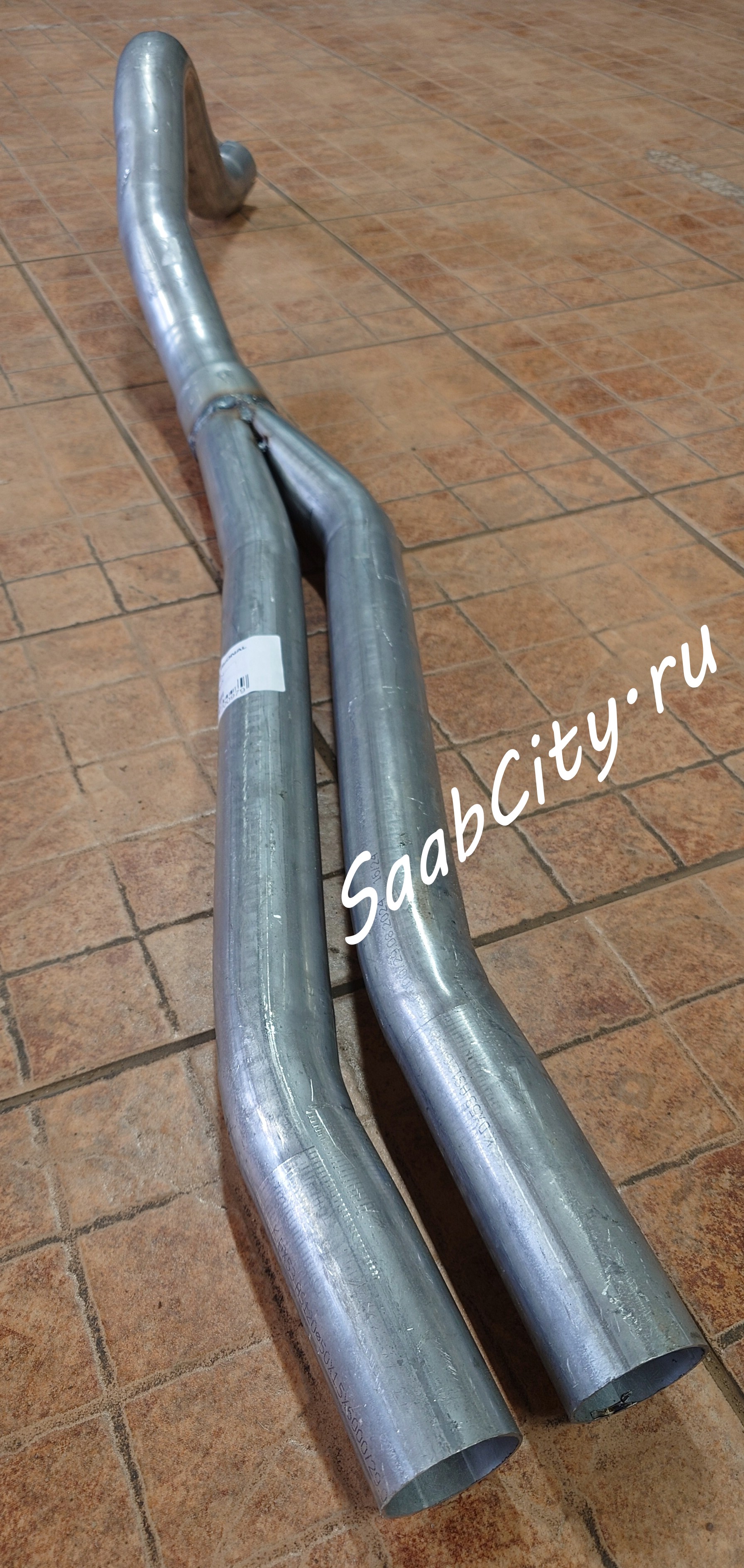 Выхлопная труба глушителя РАЗДВОЕННАЯ (гусь) SAAB 900 OG Turbo 1985-1993г.в. (Pro Parts)
