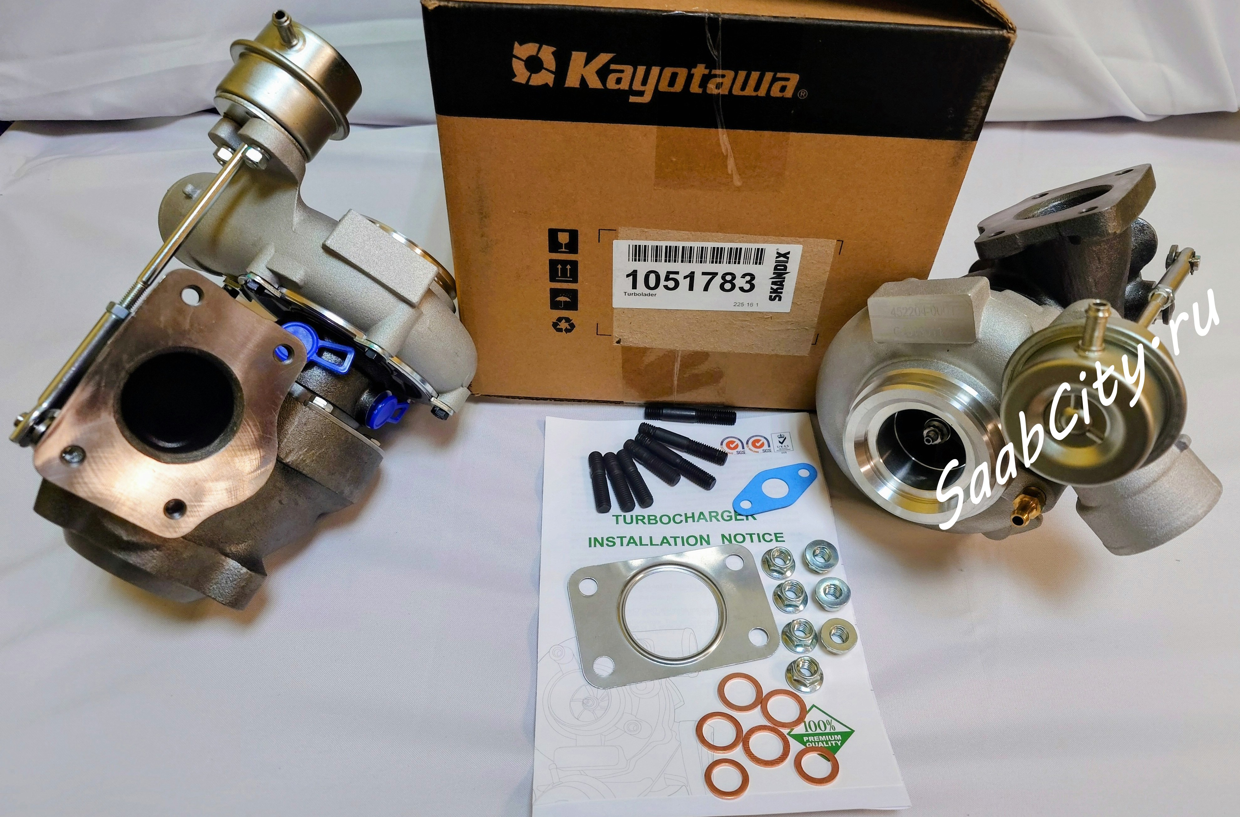 Турбина SAAB 9-5 ; SAAB 9-3 OG  (B205E,L ; B235E)  (кроме Aero) *с монтажным комплектом (SKANDIX => Kayotawa)