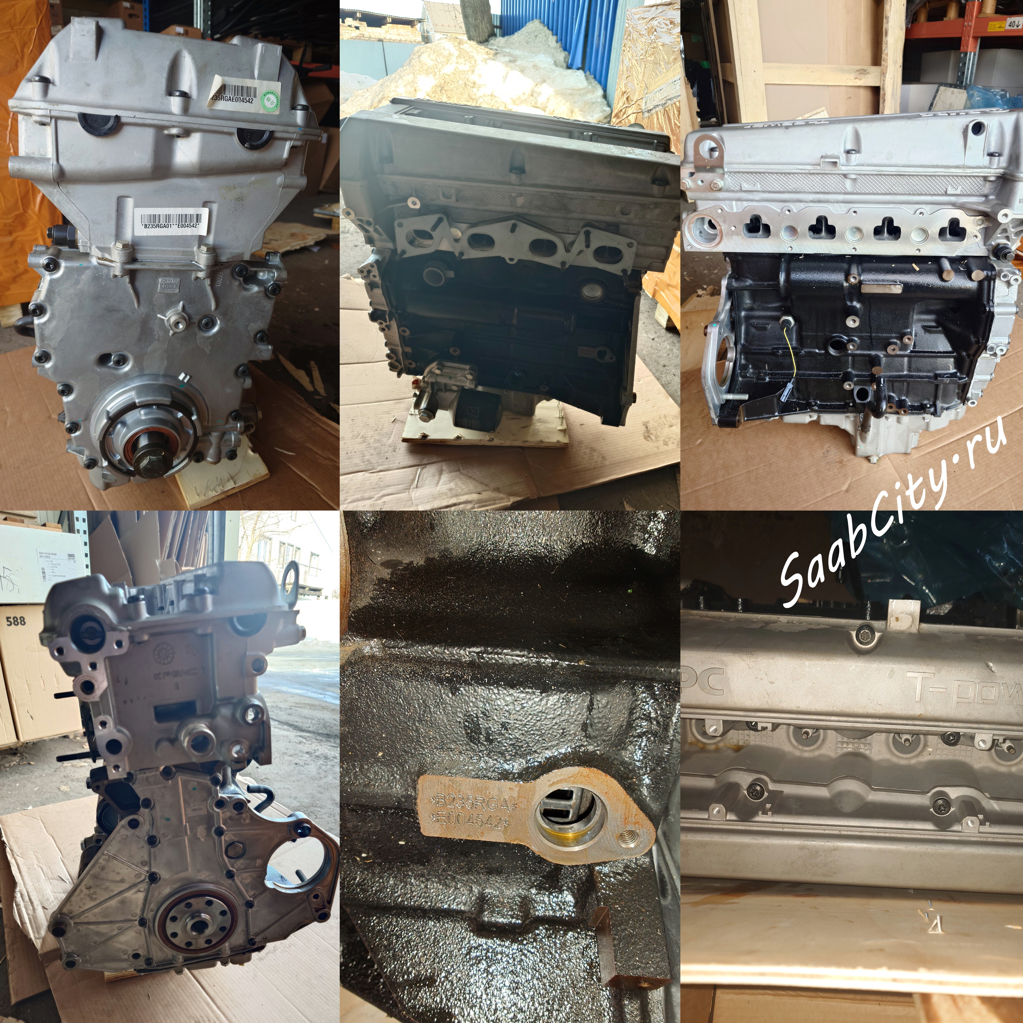 Двигатель в сборе с головкой блока (без навесного) SAAB 9-5 B235R *заменить датчик давления масла